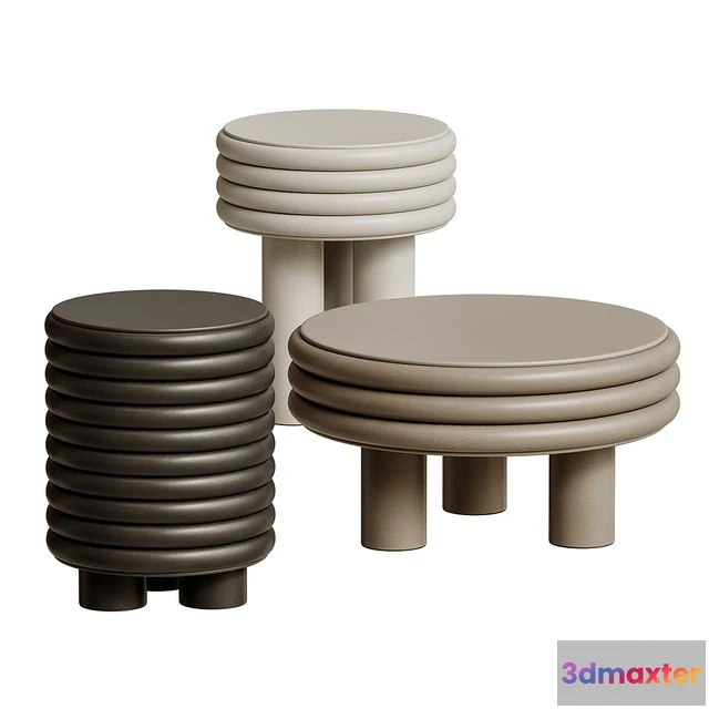 1545862 - Giobagnara Scala beige low round coffee table 3D Max