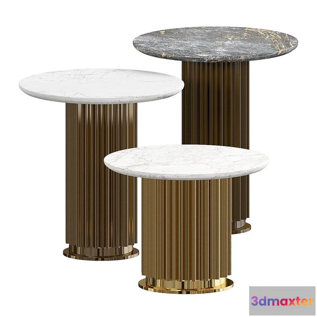 1545868 - Gold Emperador Dark Coffee Table 3D Max