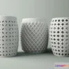 1546383 - White Ceramic Stools 3D Max