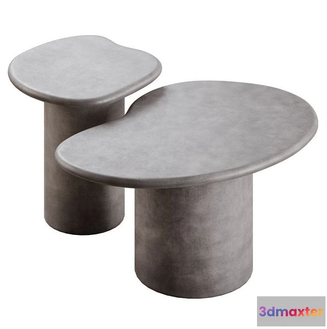 1549355 - Macarella cement coffee tables in 2 colors 3D Max