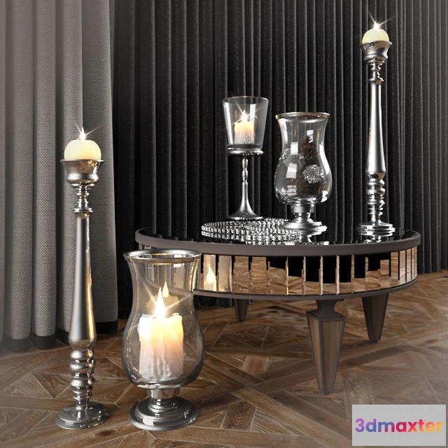 1552651 - Table mirror and candlesticks Garda Decor 3D Max