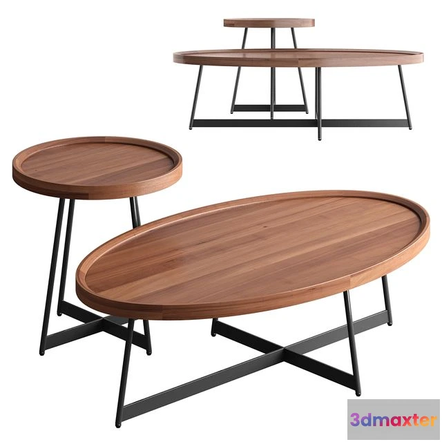 1554393 - Nordic living room solid wood coffee table 3D Max