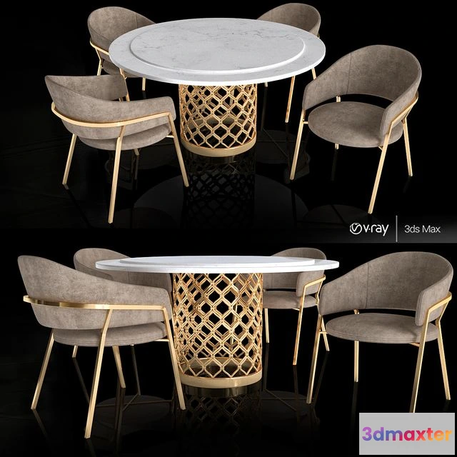 1560330 - Table with chair 3D Max