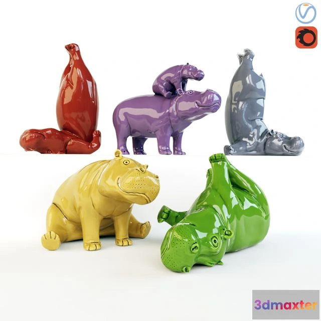 1563247 - Hippos 3D Max