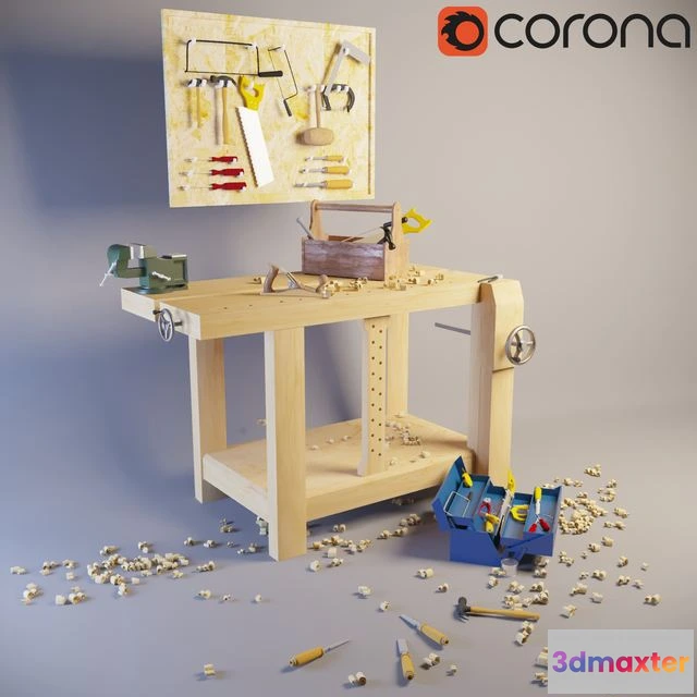 1564920 - Table with tools 3D Max