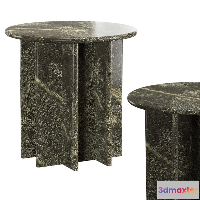 1566792 - PASAR ROUND GREEN MARBLE SIDE TABLE 3D Max