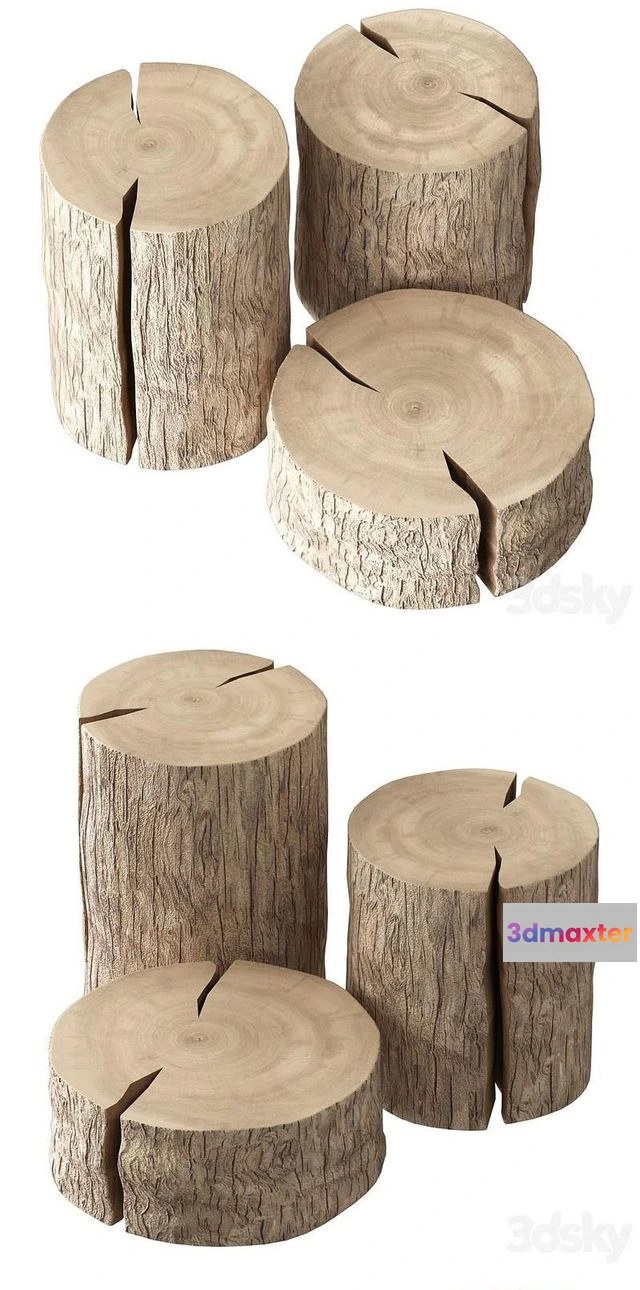 1567726 - Slab coffee tables set 3D Max