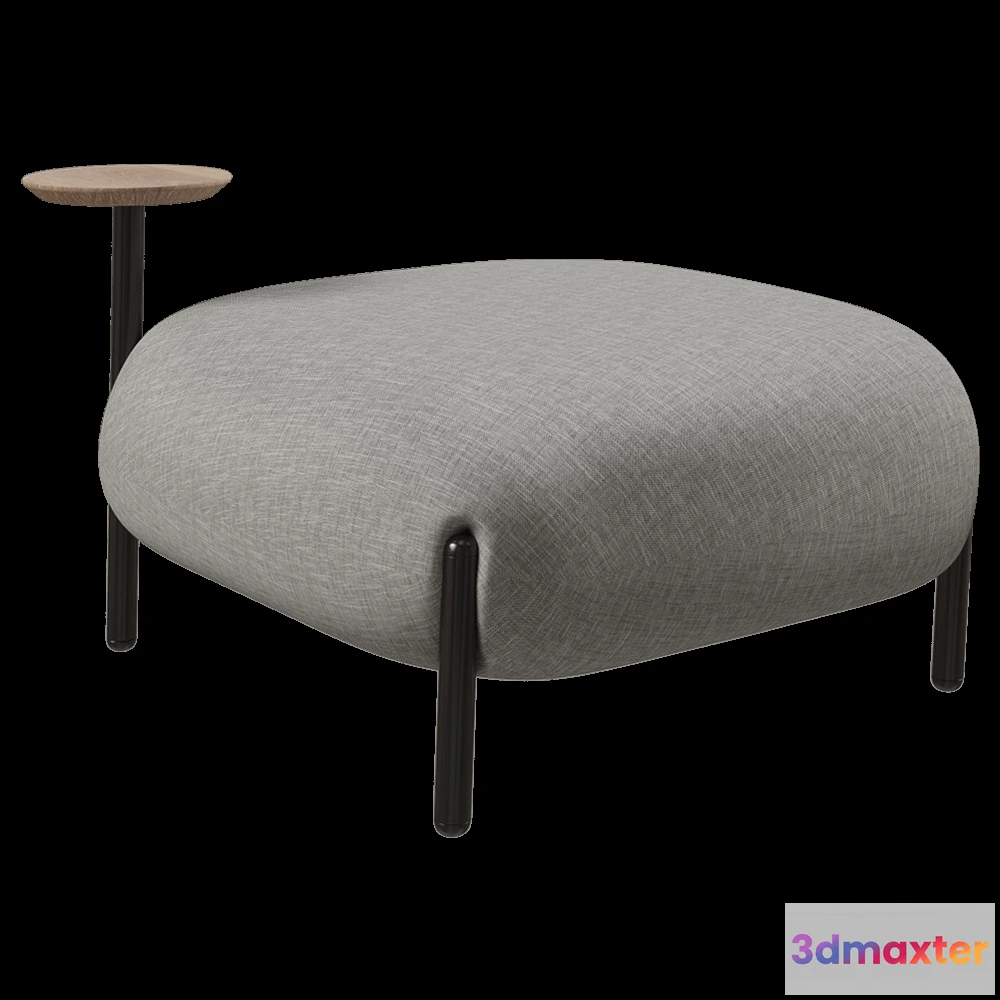 1636840 - Annud - Pouf Balloon with integrated side table 3D Max