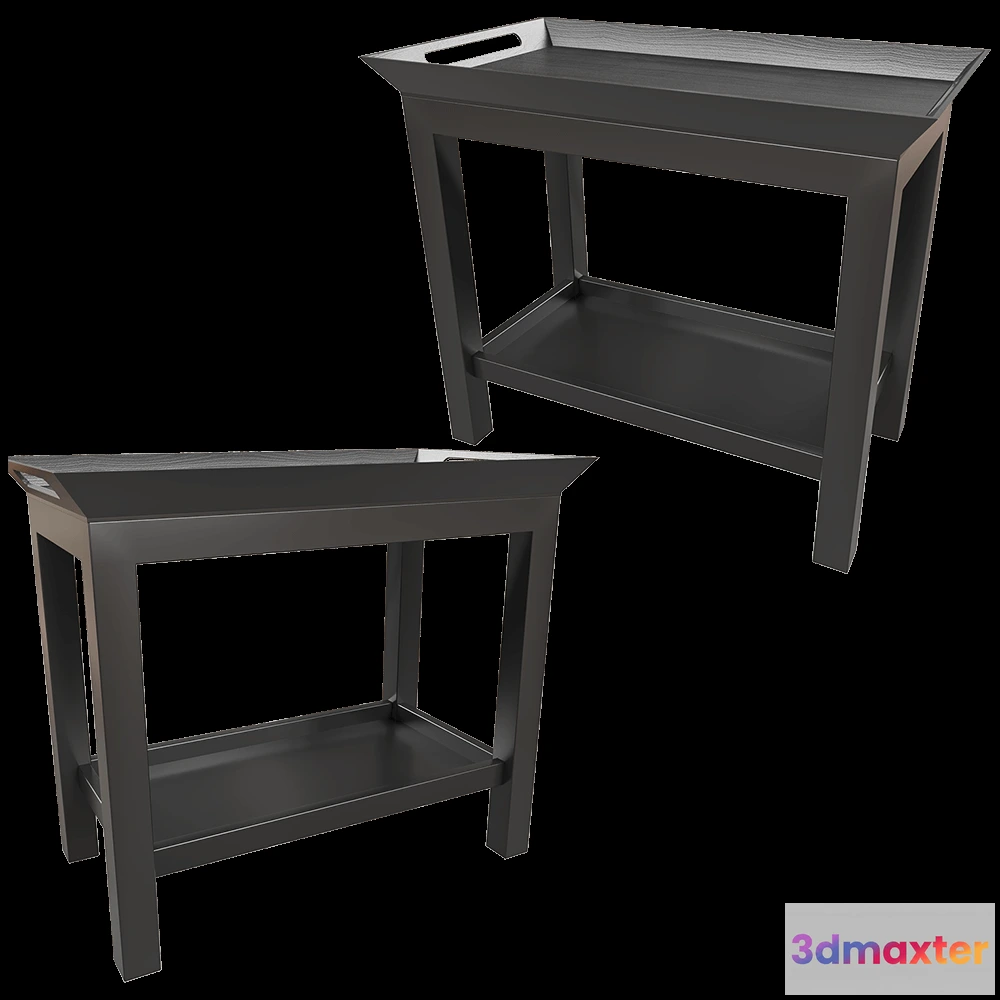 1638018 - Dantone Home - Side table Newport with tray and shelf 3D Max