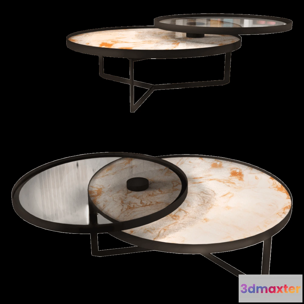 1638162 - Draenert - Coffee table Nebra Swiel top 3D Max