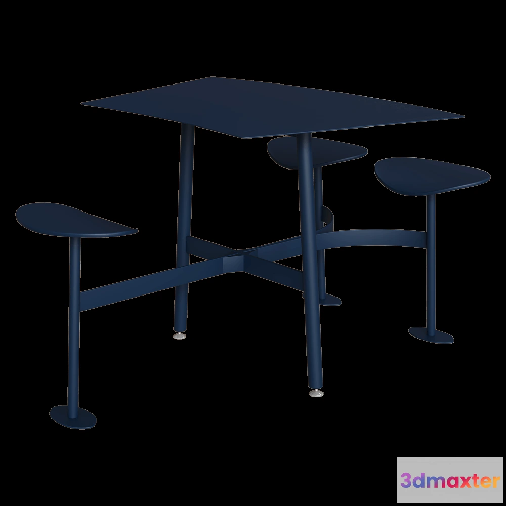 1638362 - Fermob - Table for public places Bolder 3 3D Max