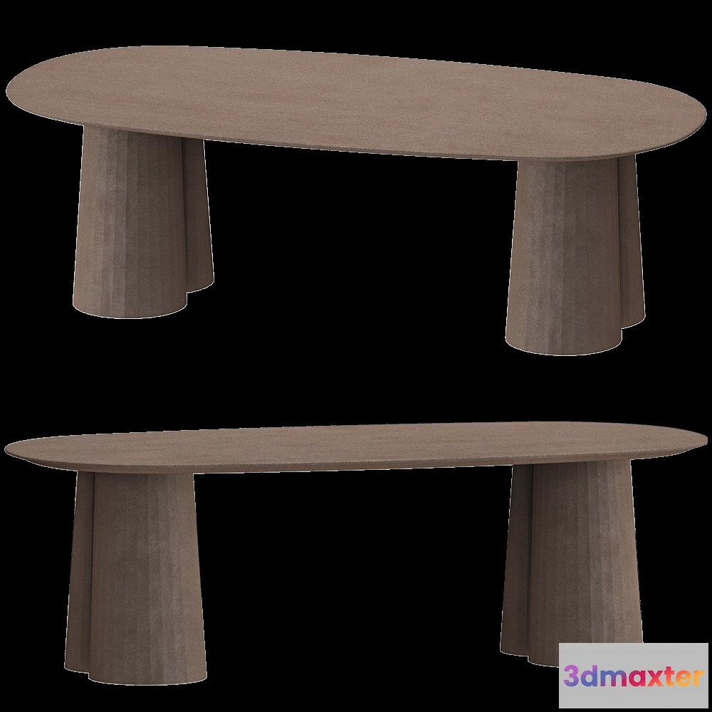 1638434 - Forma&Cemento - Coffee table Fusto Oval III 3D Max