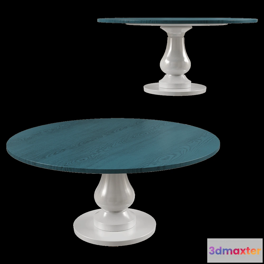 1638566 - Gervasoni - Round dining table Gray 3D Max