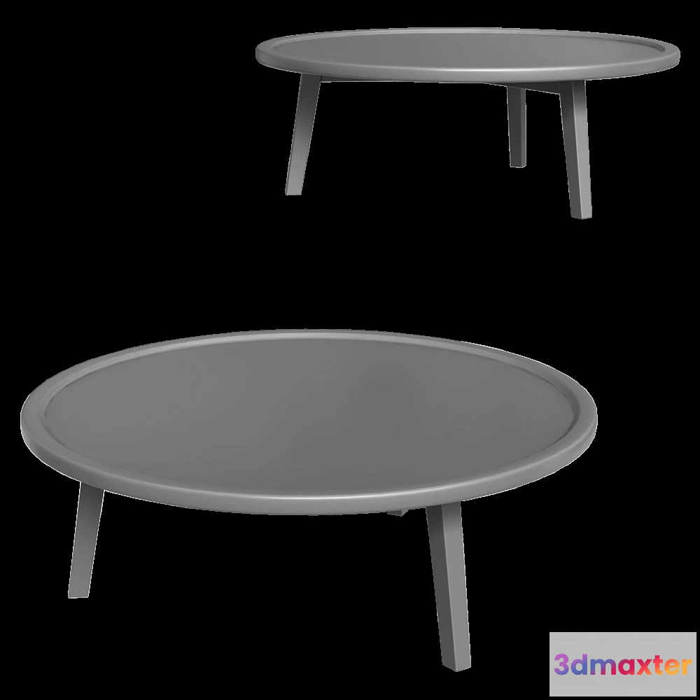 1638588 - Gervasoni - Coffee table Gray + 3D Max