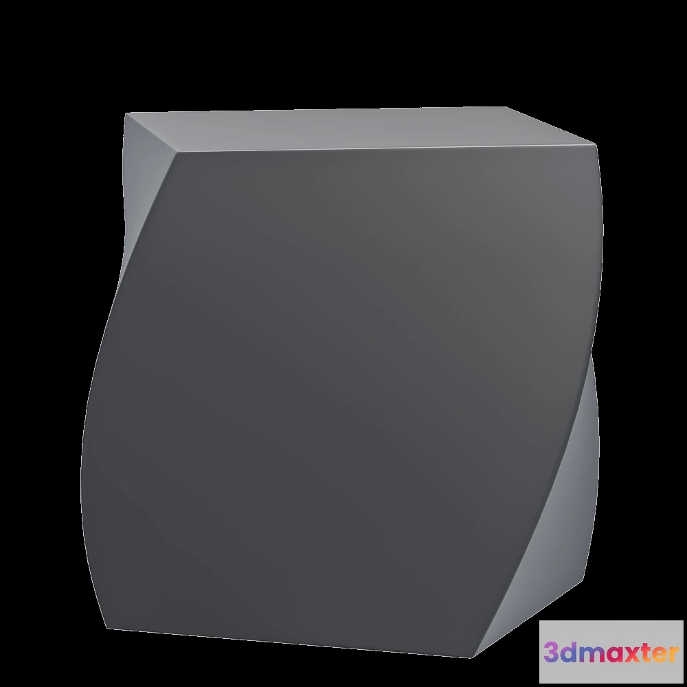 1638790 - Heller Furniture - Stool  Low table Left Twist Cube 3D Max