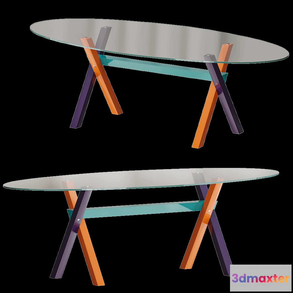 1638822 - IFT - Table Cristallo Tablas Ovale 3D Max