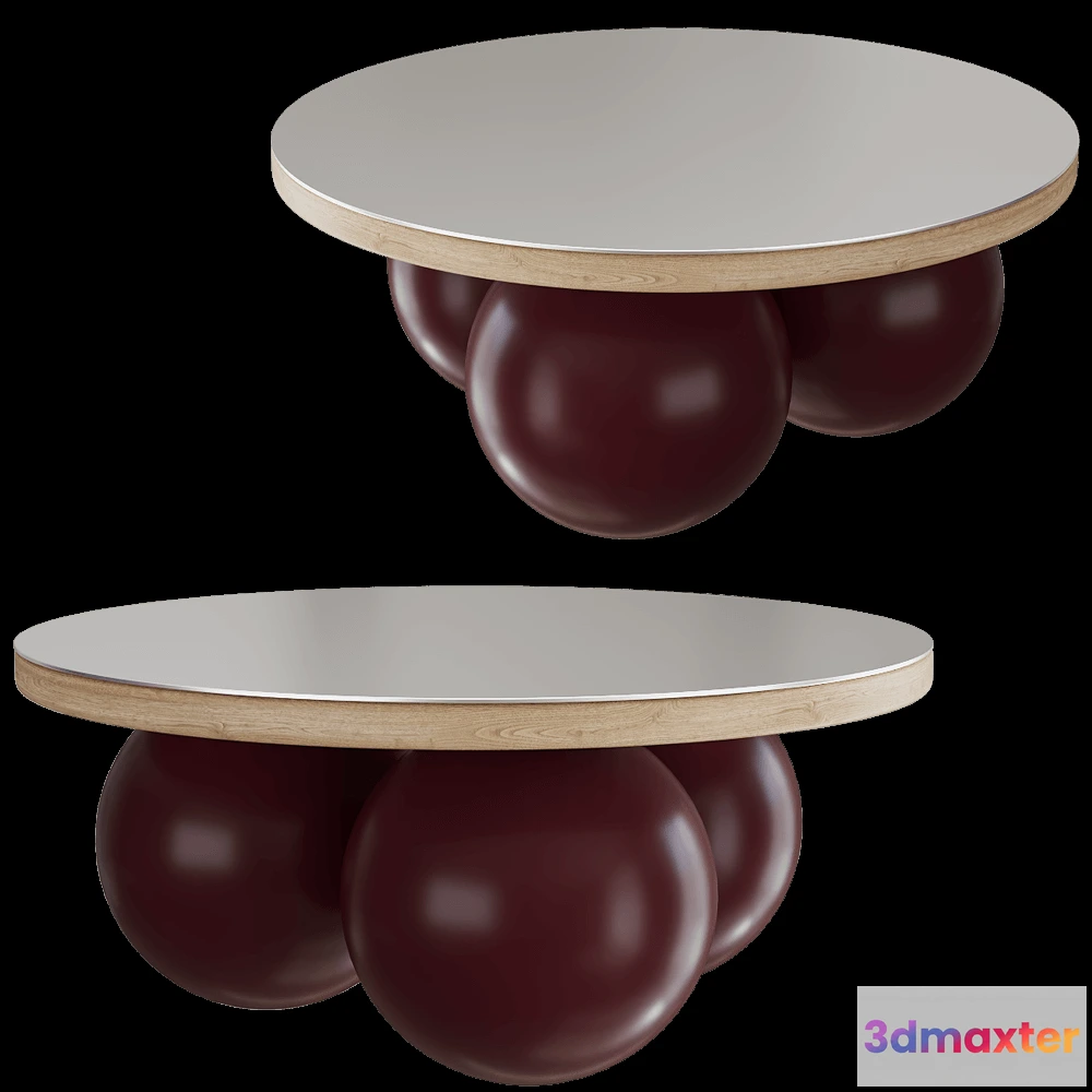 1638988 - KOS Studio  - Coffee table Balls 3 Metal 3D Max