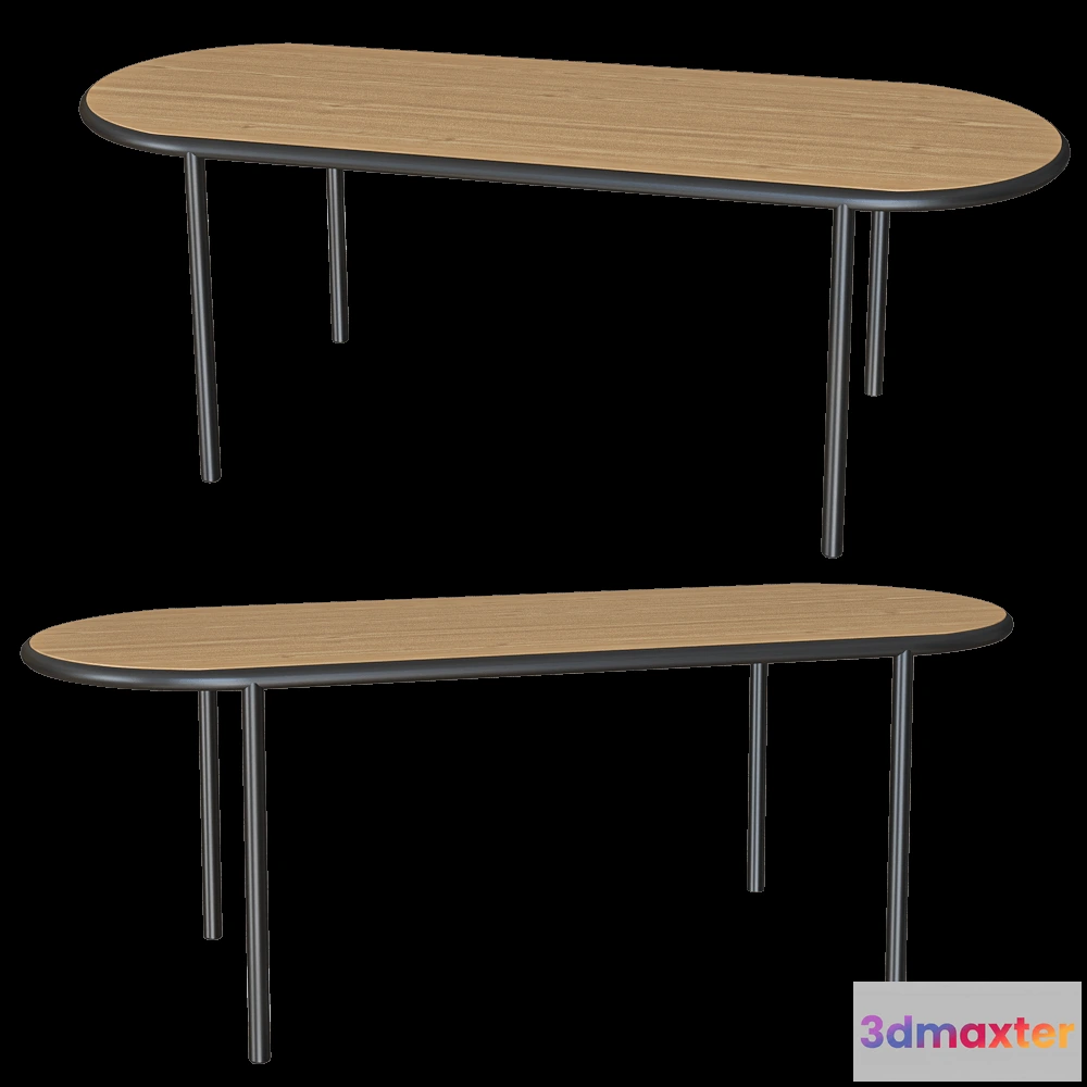 1640236 - Serax - Table Wooden Oval 3D Max
