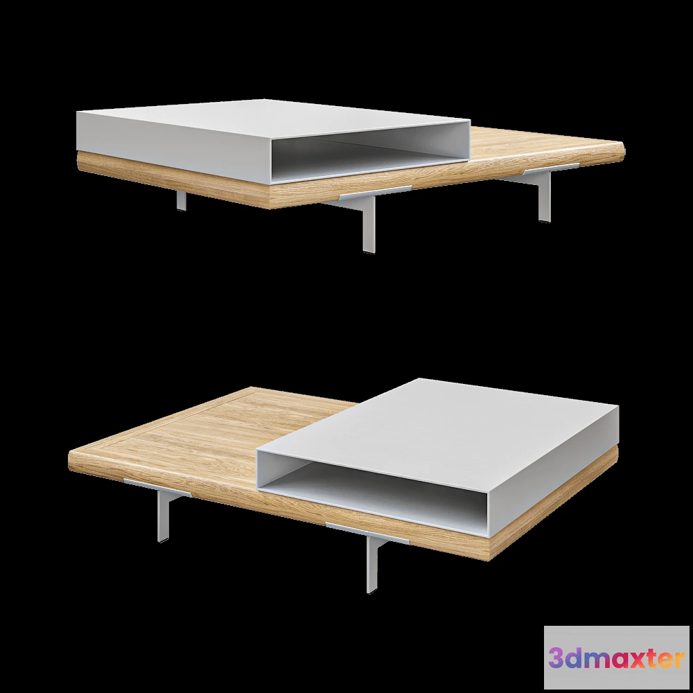 1640552 - Talenti - Coffee table with shelf Allure 3D Max