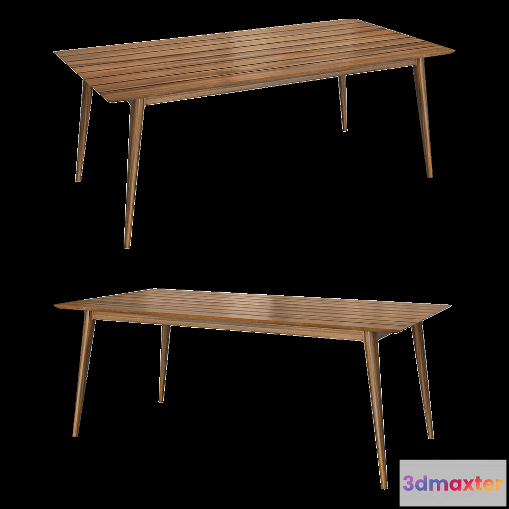 1640556 - Teak House - Dining table Vintage 160 3D Max