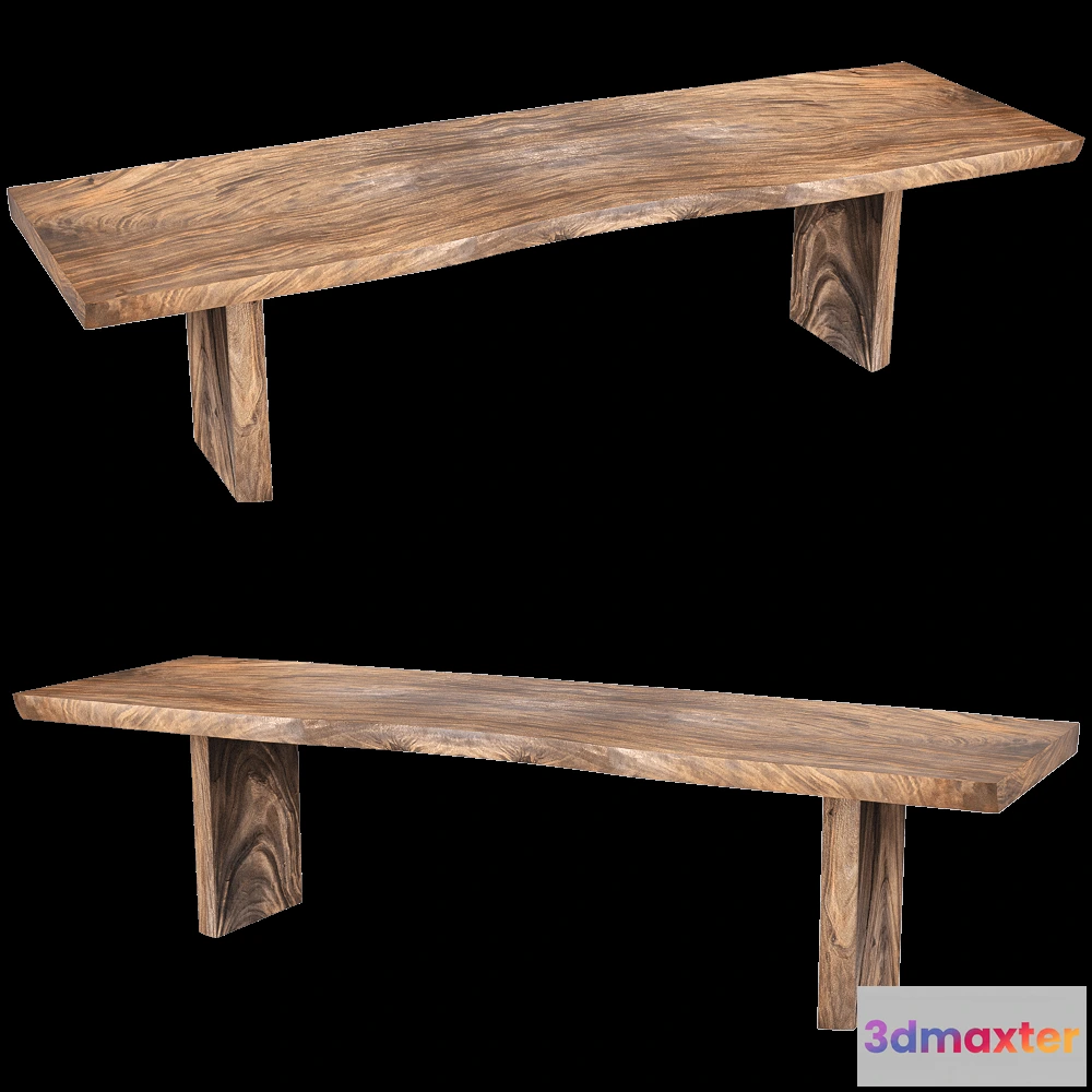1640558 - Teak House - Table Wild Edge 300 3D Max