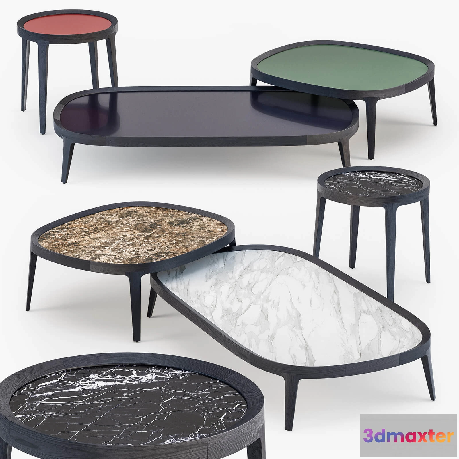 1640814 - furniture - Potocco Spring coffee table set 3 3D Max