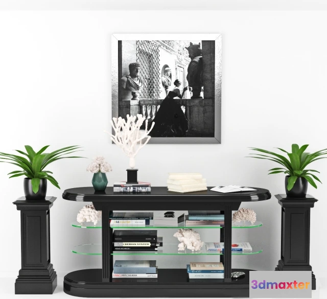 1641542 - furniture - Console table Pierce decorative set 3D Max