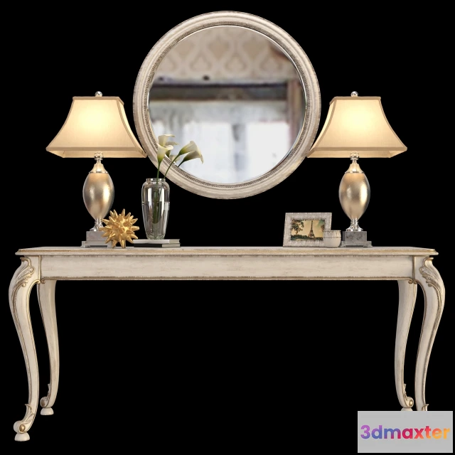 1641634 - furniture - Santa Marino Console Table Set 3D Max