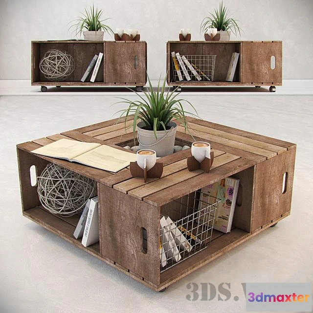 1641800 - furniture - Decorated coffee table 3D Max