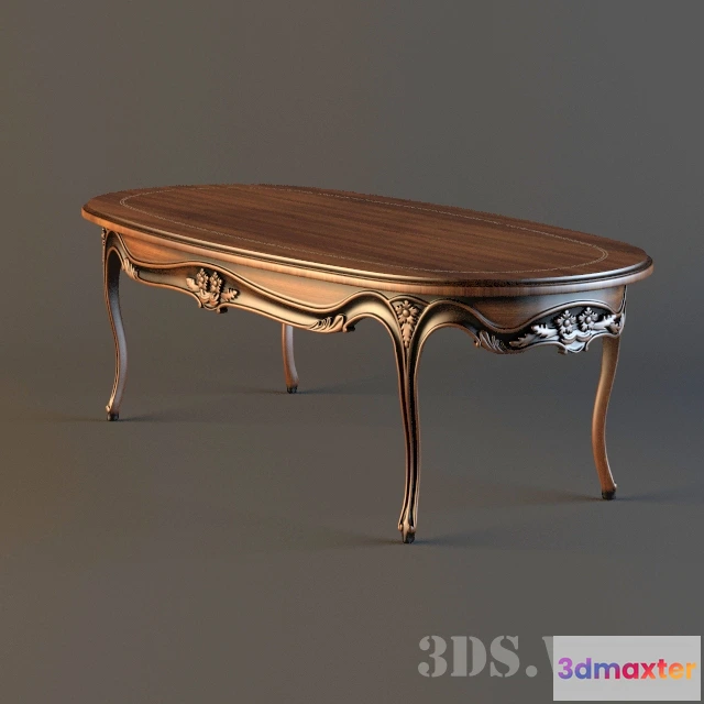1641910 - furniture - Classic table with rounded corners 3D Max