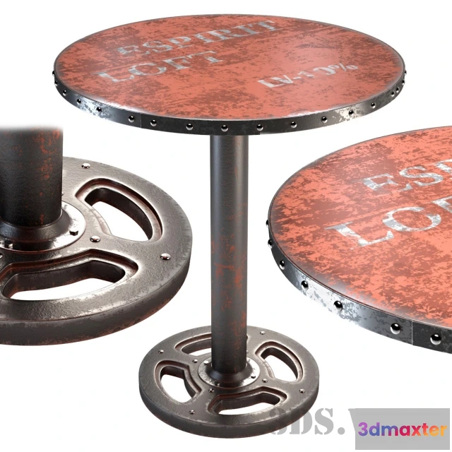 1642084 - furniture - Moe’s Home Wheel Dining Table 3D Max