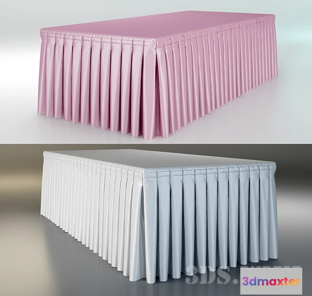 1642544 - furniture - Tablecloth on the table 3D Max