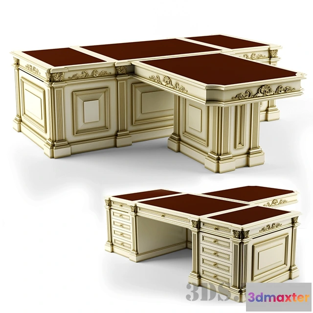 1642570 - furniture - Luxurious study desk 3D Max