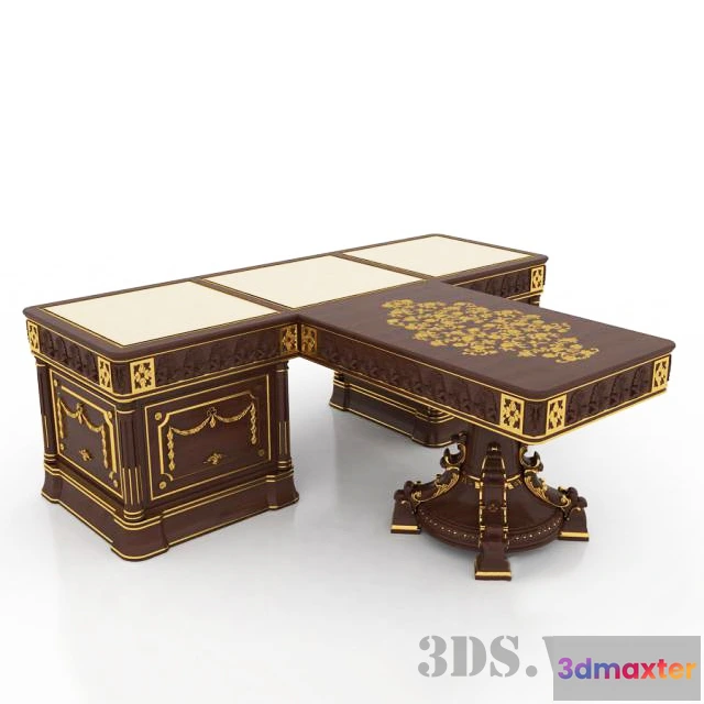 1642576 - furniture - Working table - 2500x80x77cm - (amsoft) 3D Max