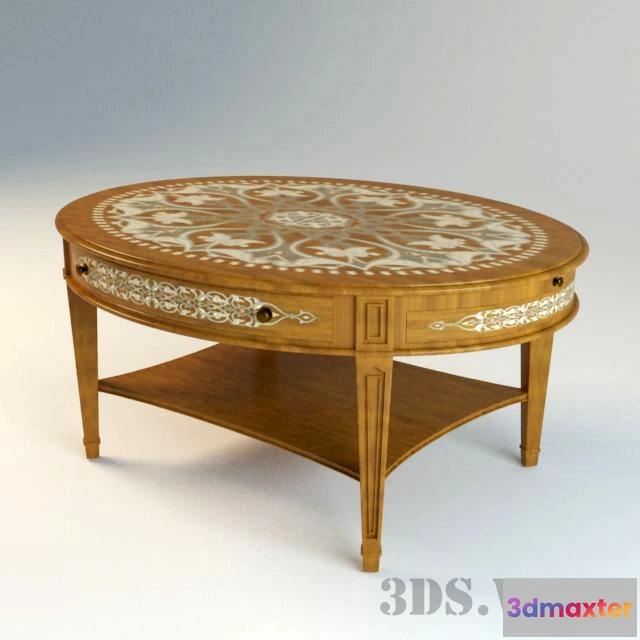 1642600 - furniture - Old round classic table 3D Max