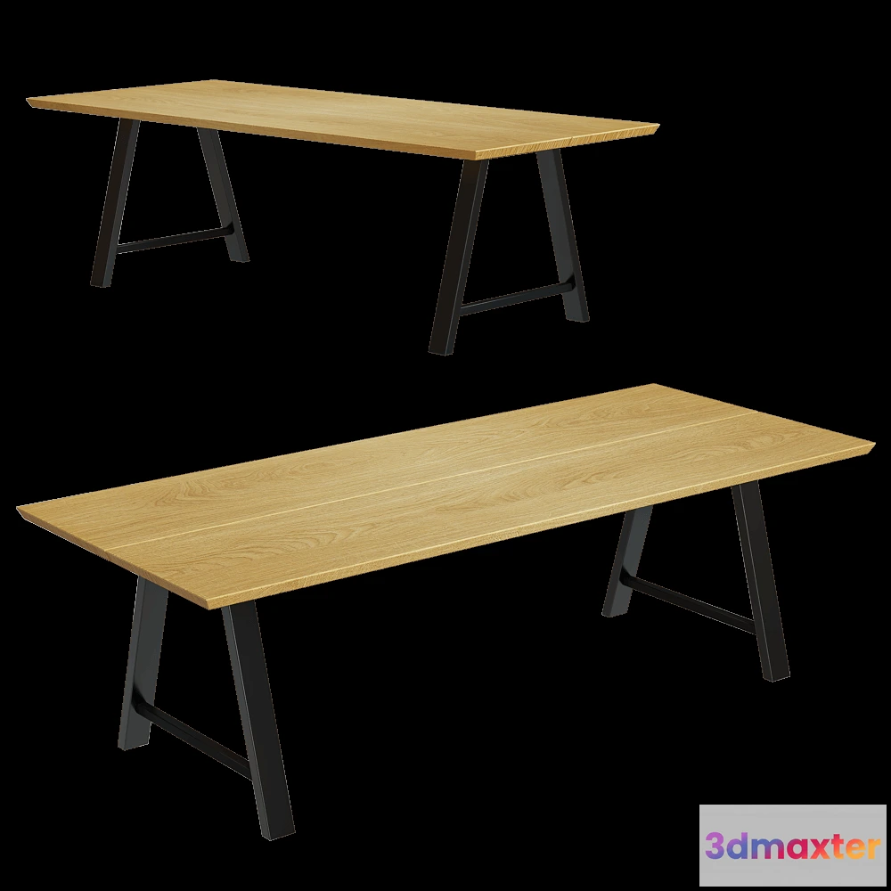 1642942 - Vincent Sheppard - Dining table Albert A base 3D Max