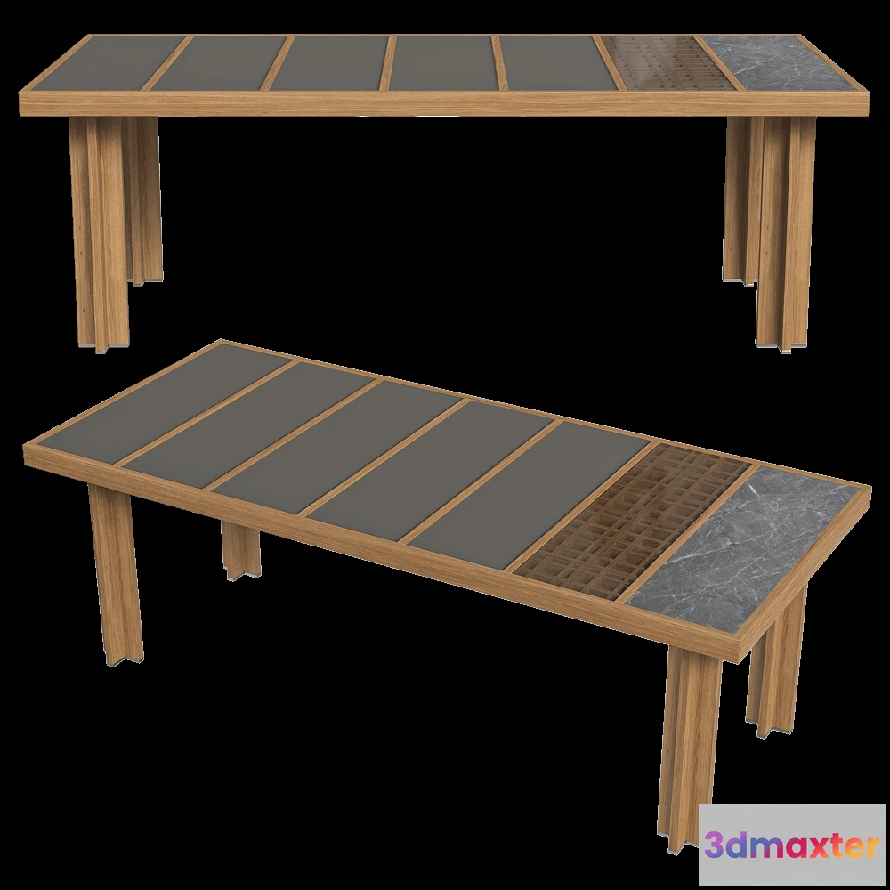 1643014 - Yachtline Design - Dining table GRID GR.12.11. 3D Max