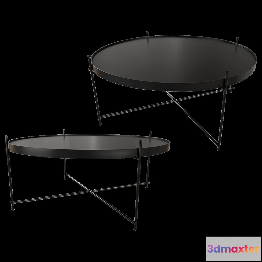 1643046 - Zuiver Group   - Table Cupid XXL Black 3D Max