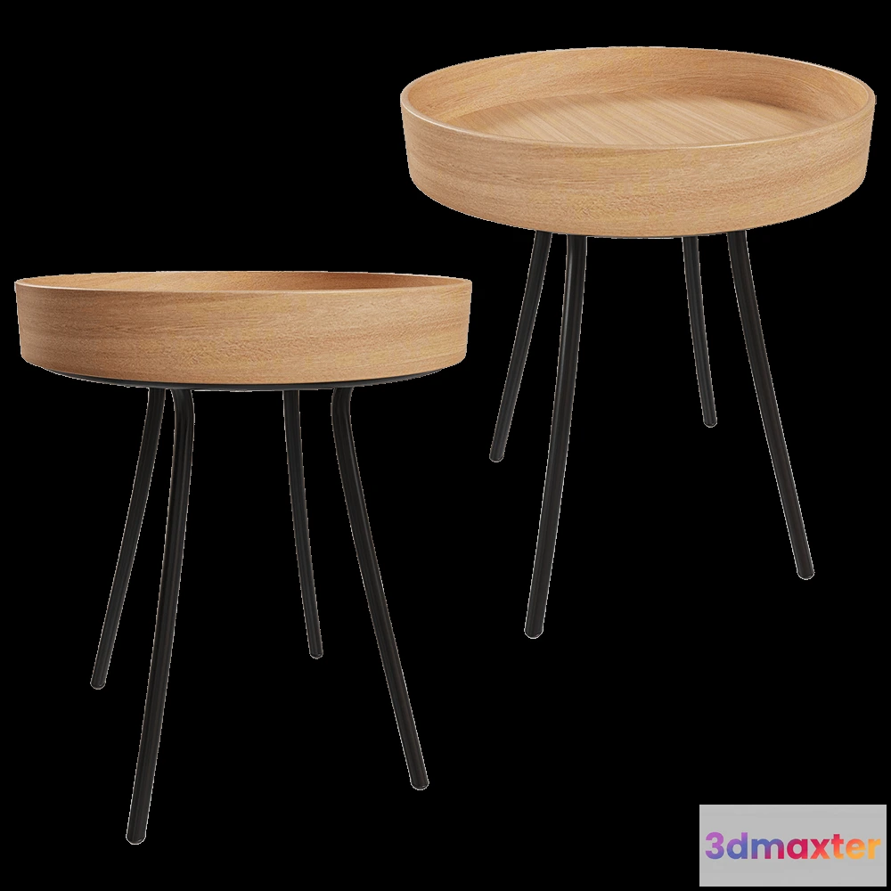 1643060 - Zuiver Group   - Side table Oak Tray 3D Max