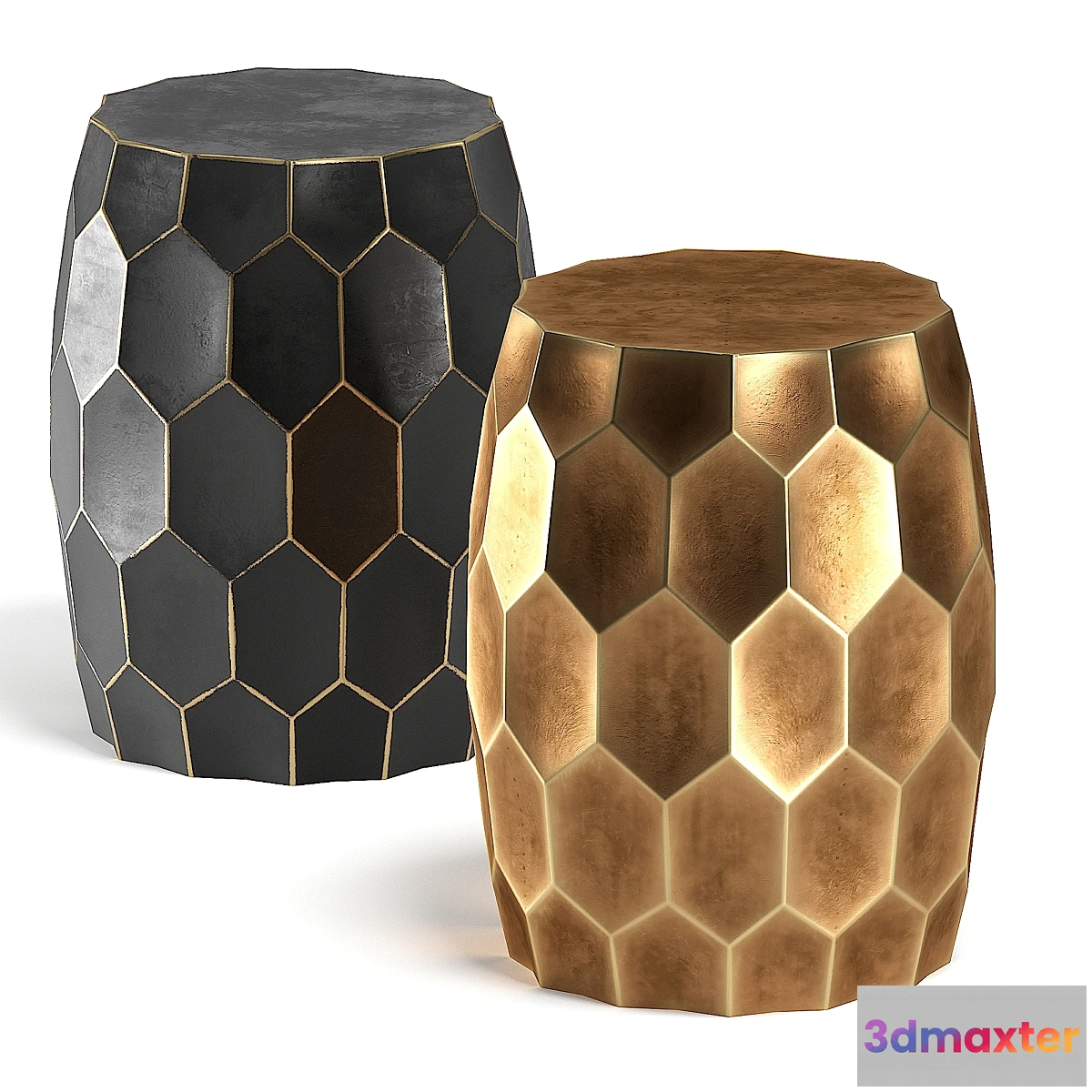 561065 - Brass black side table