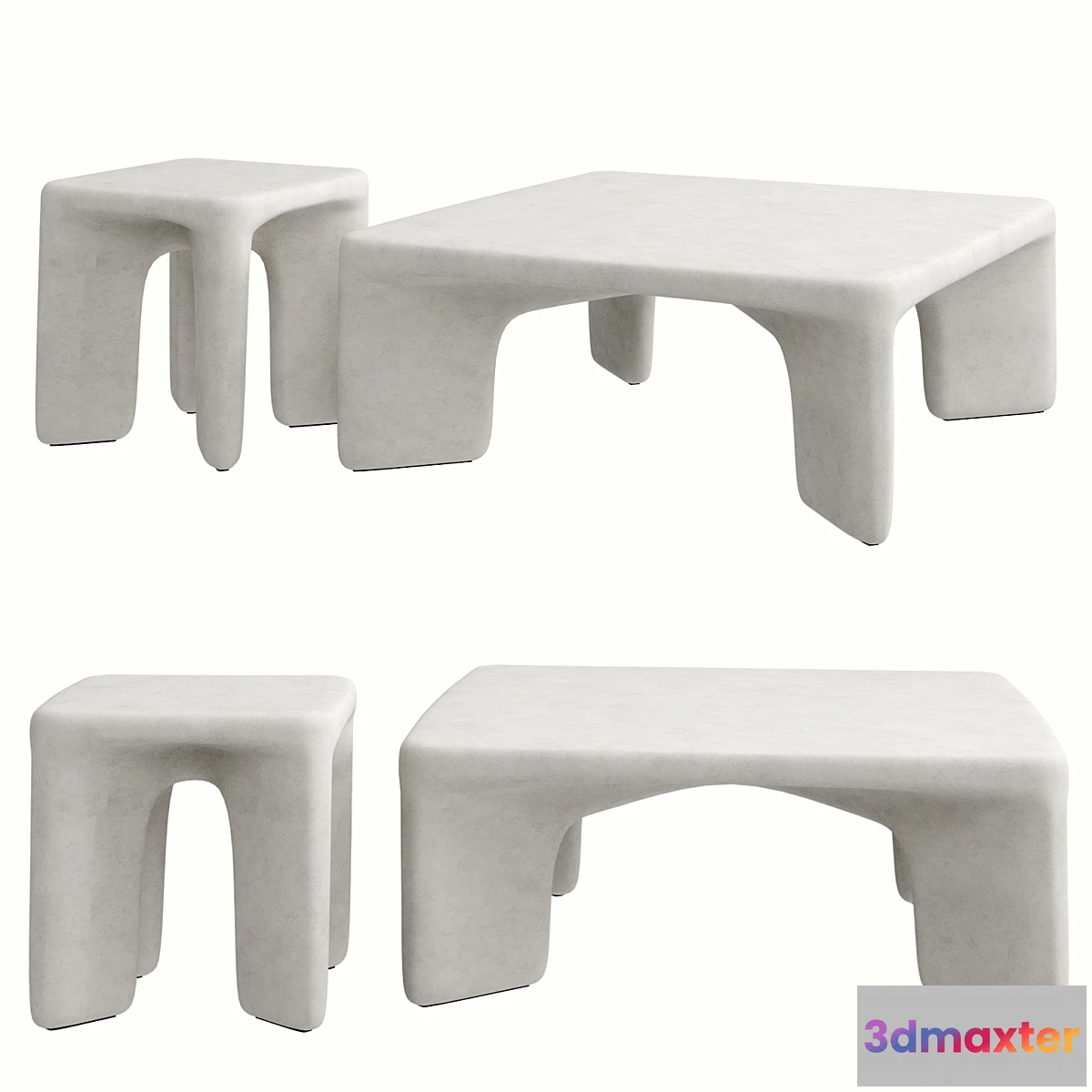 561249 - Contemporary Low Leg Concrete Tables