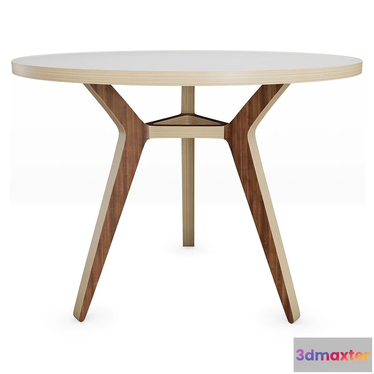 561599 - Table Taby walnut white 100 UNIKA MOBLAR