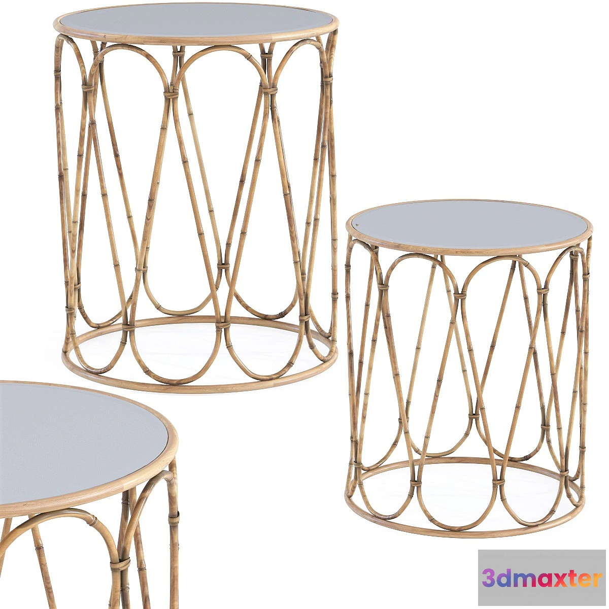 561693 - Side Table Bamboo Loop (2Set)