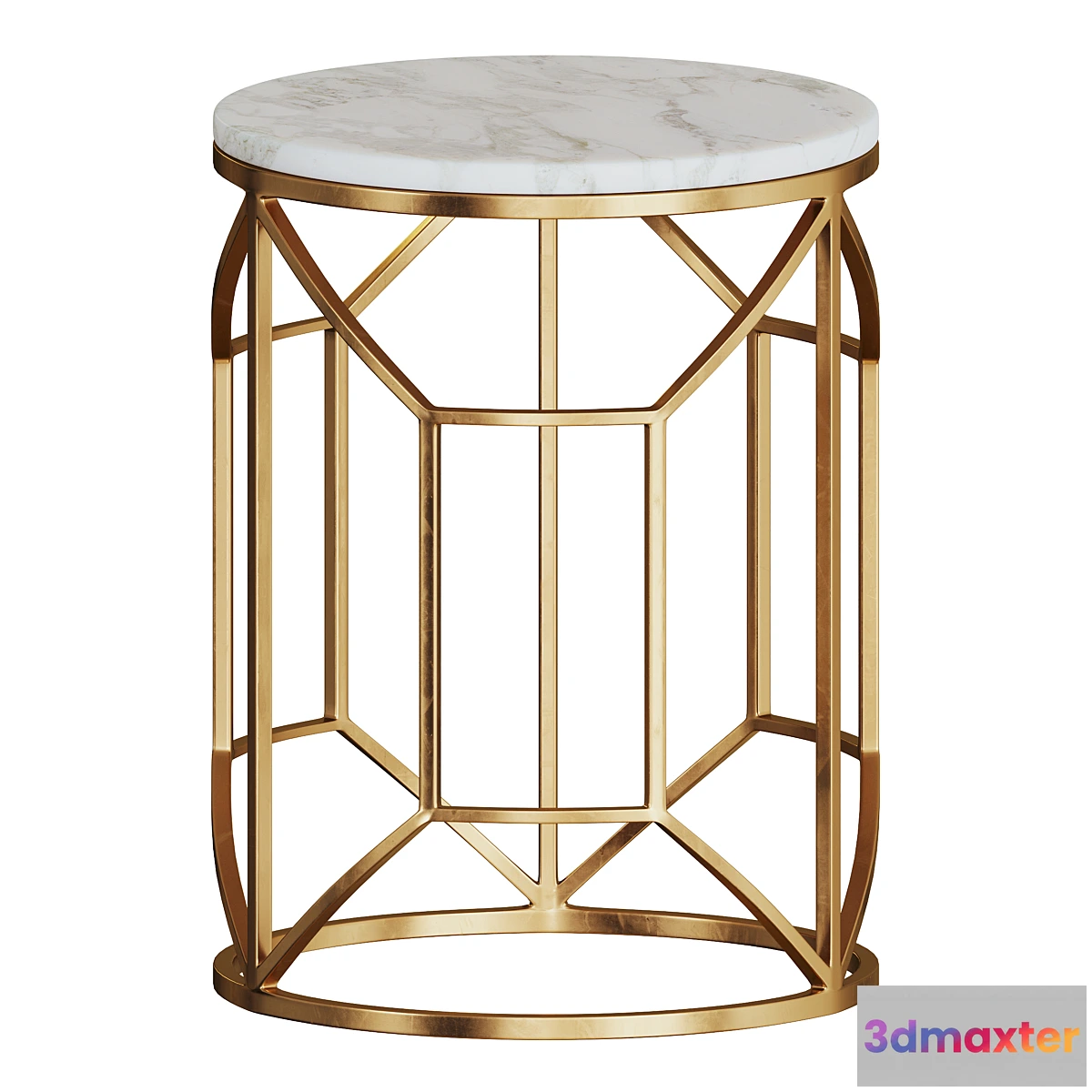 561777 - Coffee table in marble and metal by Glasar