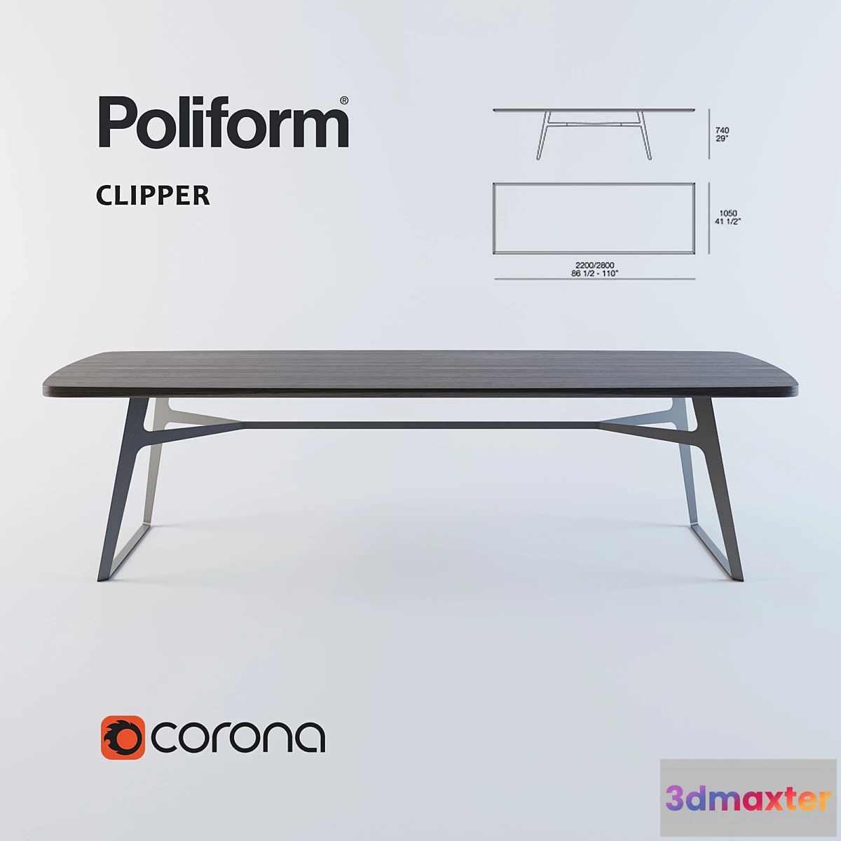 587800 - dining table Poliform Clipper