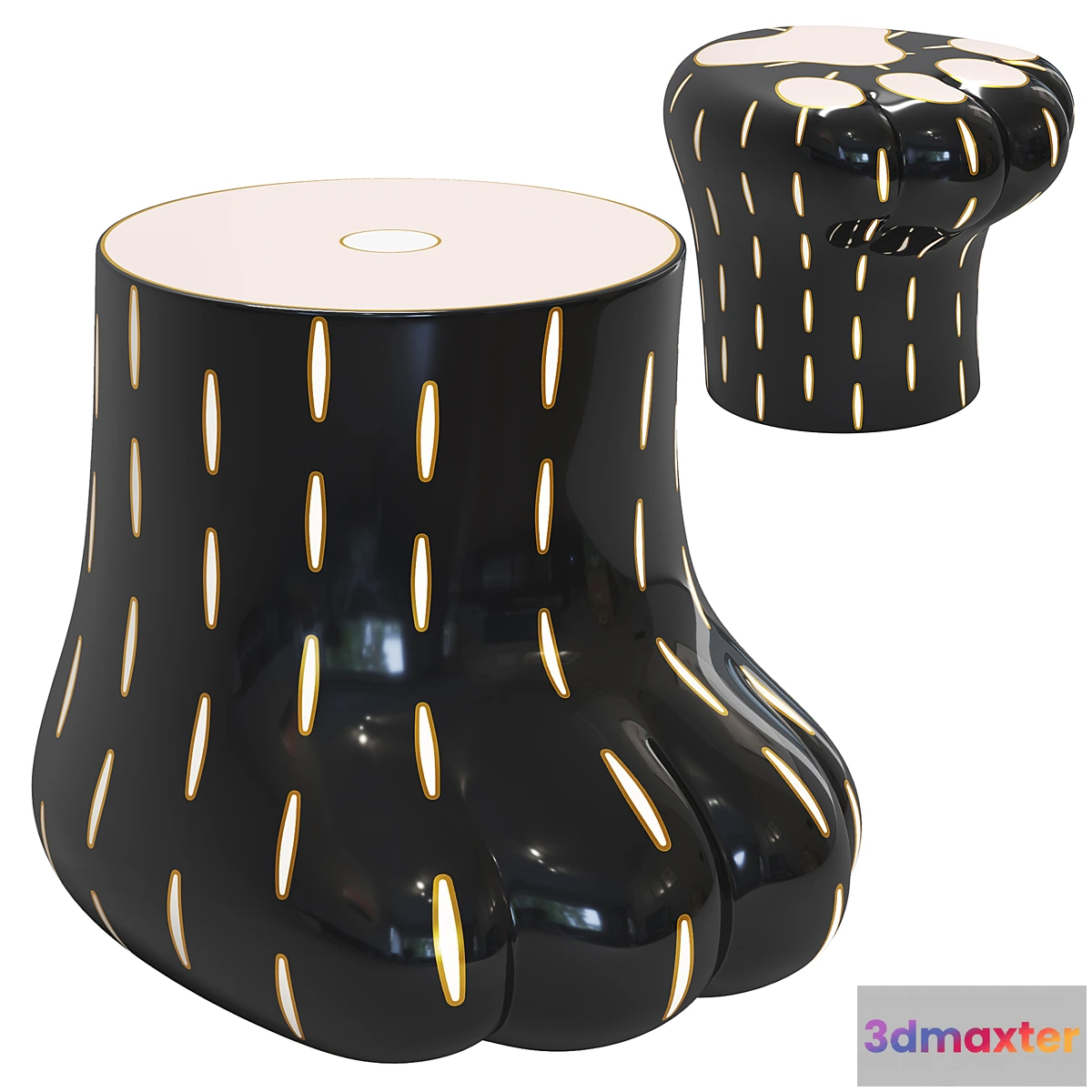 592132 - Paw Stool Side Table