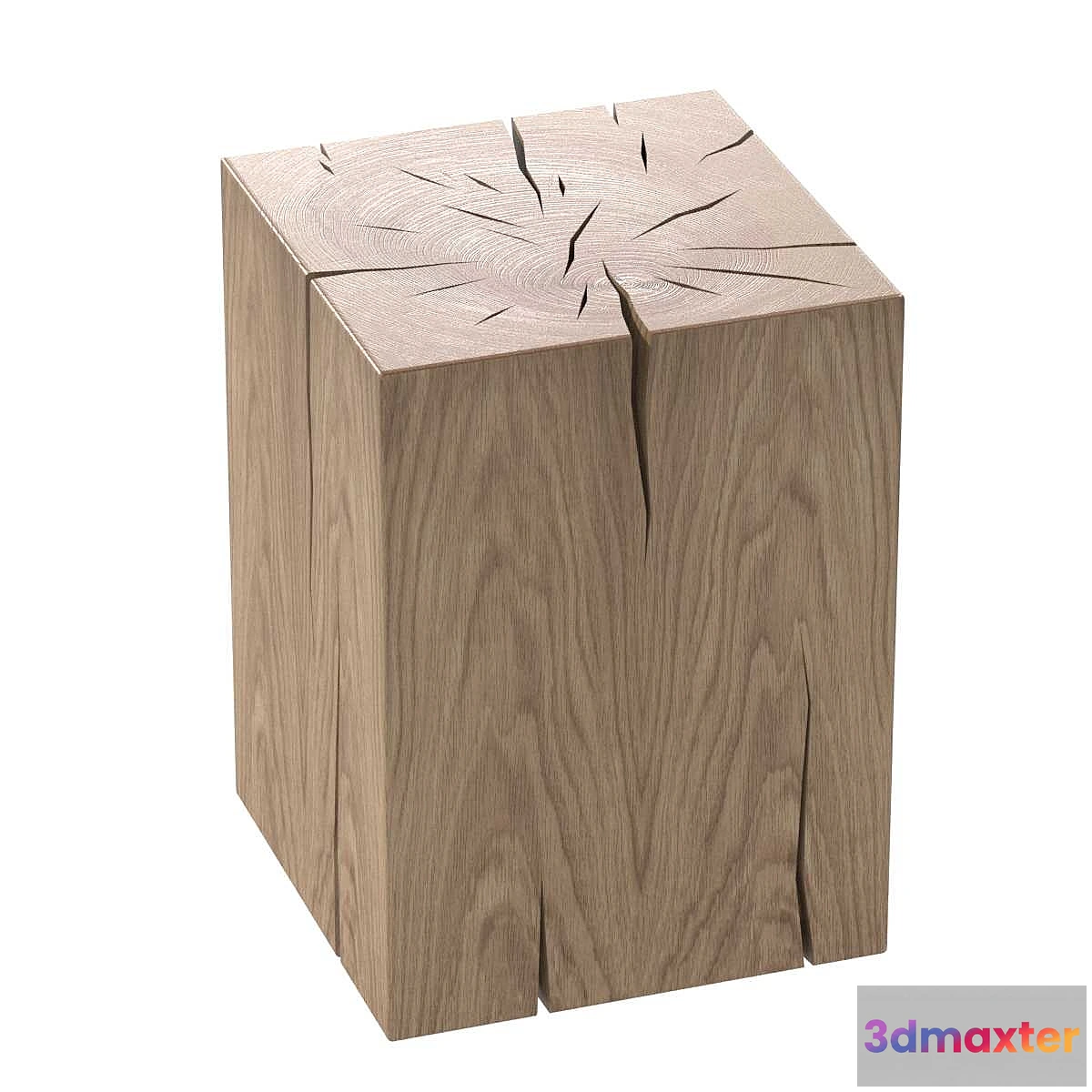 593274 - NATURAL SOLID OAK CUBE TABLE BY ROSE UNIACKE