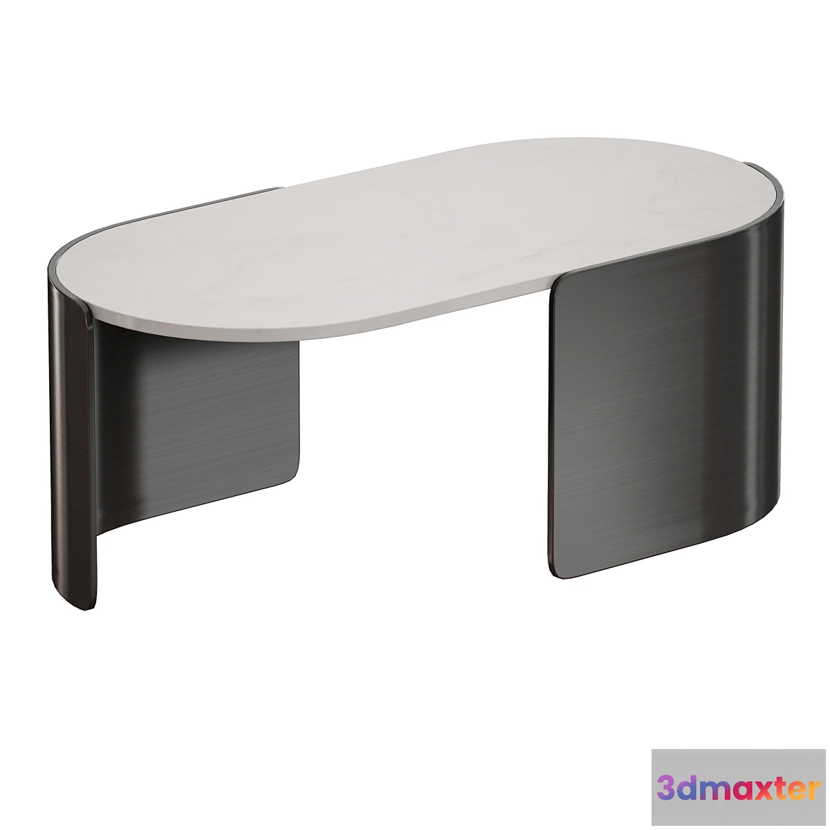 601463 - Holm Oval Marble Coffee Table (Crate and Barrel)