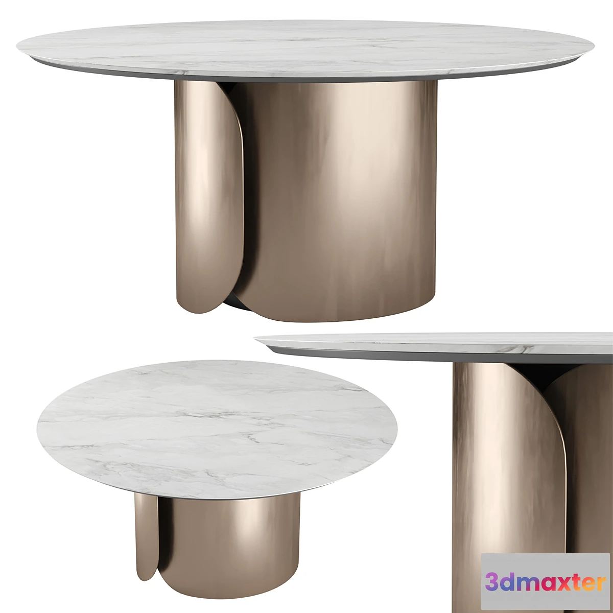 601513 - Olivya Stone Aural round dining table