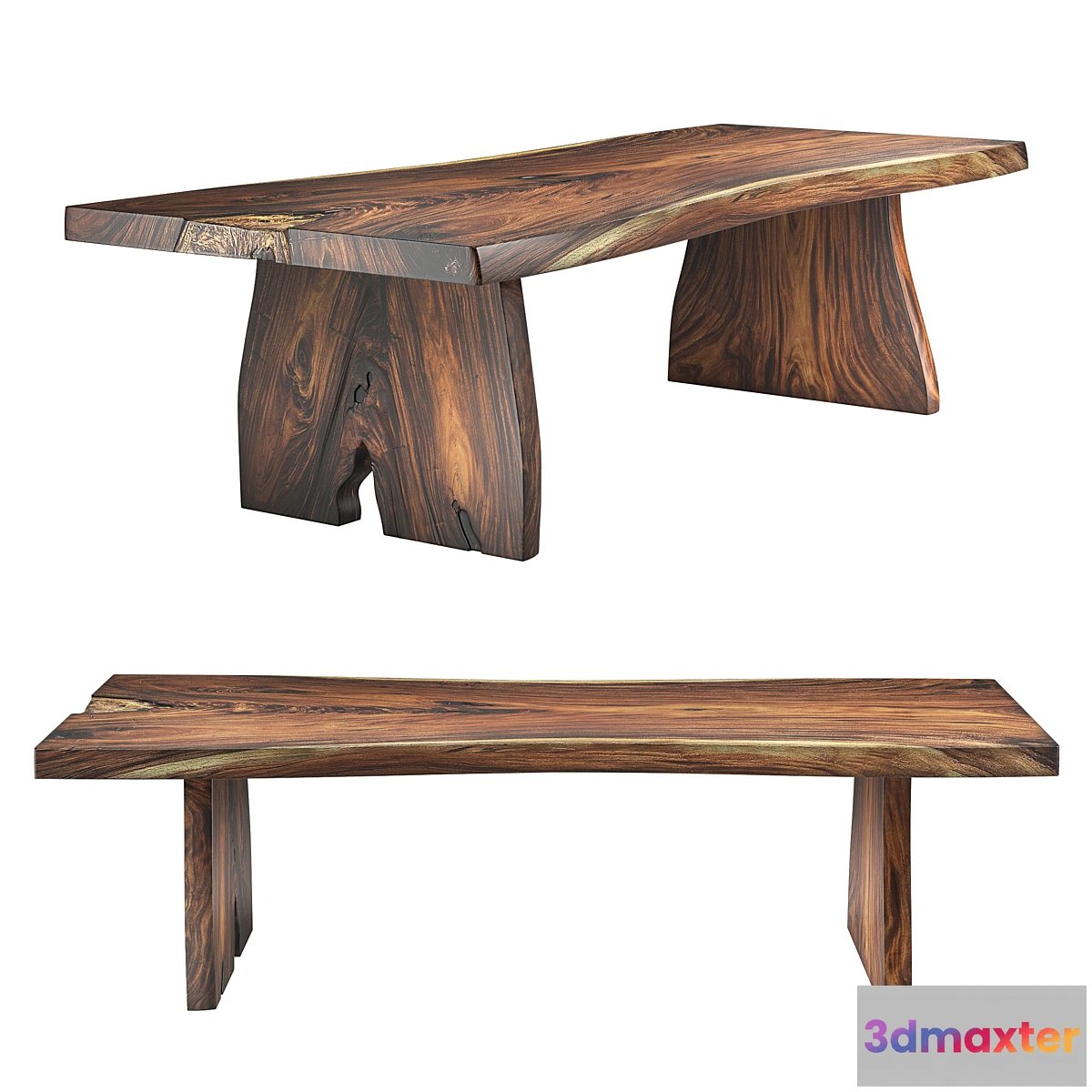 602791 - Arka Living - Houston Live Edge Solid Wood Table